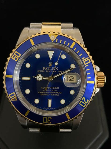 rolex gold submariner blue|rolex submariner blue price new.